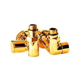 Кран кутовий під ТЕН Navin 1/2"х1/2", під золото, 2 шт. 21-432430-7777