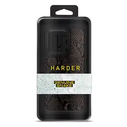 Кожаный чехол для Apple iPhone 14 Pro, Harder Genuine Snake, черный, термополиуретан ТПУ + экокожа с имитацией змеиной кожи, панель, защита корпуса, противоударный, микрофибра, рамка вокруг камеры, защита всего корпуса, (ARM76789) - мініатюра 3