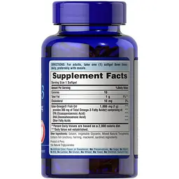 Жирні кислоти Puritan's Pride Omega 3 Fish Oil 1000 mg, 100 капсул - мініатюра 2