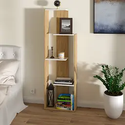 Стелаж для книг та декору FH-Odense 500х1600х200 мм Дуб Крафт Золотий/Білий