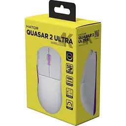 Бездротова миша HATOR Quasar 2 ULTRA 4K Wireless White Lilac (HTM571WL) - мініатюра 5