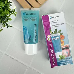 Гель для очищення язика Miradent Tong-Clin Gel з рослинними екстрактами для свіжого дихання 50 мл - мініатюра 2