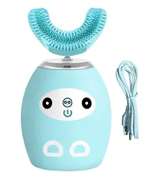 Дитяча зубна щітка U-shaped electric toothbrush ∙ Електрична ультразвукова силіконова щітка – капа для дітей - мініатюра 3