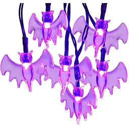 Гирлянда на Хэллоуин Летучие мыши 10 led 150 см 5 × 3 см фиолетовая - миниатюра 4