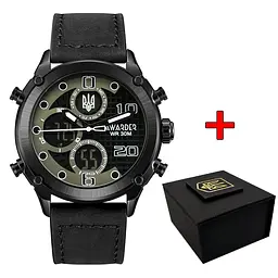 Годинник Awarder 017 Тризуб срібло Black