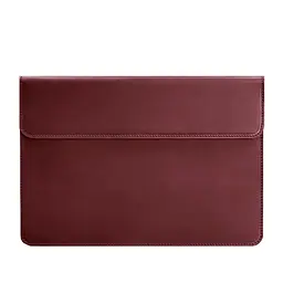 Шкіряний чохол-конверт BlankNote на магнітах для MacBook 14 Бордовий Crazy Horse - мініатюра 5