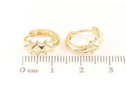 Сережки Xuping Позолота 18K колечка "Декоративний візерунок" 284298 - мініатюра 2
