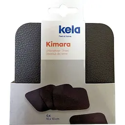 Підставки під чашку Kela Kimara 10х10 см 4 шт. коричневі (12092) - мініатюра 2