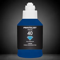 Чорнило PRINTALIST GI-40 для Canon G5040/G6040 190г Cyan водорозчинне (PL40C) - мініатюра 5