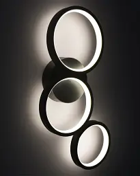 Бра, настінний світильник Goldlux 331038 Flamenco LED 1x23W 4000K 36000Lm IP20 чорний - мініатюра 3