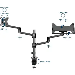 Настільне кріплення для монітора Gembird MA-DA-04 17-32` Black [134113] - мініатюра 6