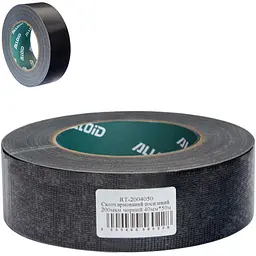 Скотч армований посилений Alloid Pro 200 мкм 40 мм 50 м чорний (RT-2004050)