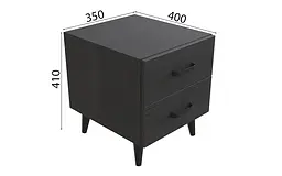 Тумба Віва 2 на конусних ніжках Ferrum-decor 41x35x40 Чорний метал ДСП Сосна Кембра 16 мм (FRD-106810) - мініатюра 4