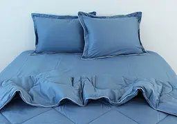 Комплект постільної білизни (Blue Grey) 2-спальний TAG tekstil pbe0028611 - мініатюра 2