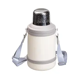 Термос для туризму Vacuum Cup 1,5 л з фліп кришкою та складаними ручками, сірий Yiwu HP-14-21W - мініатюра 11