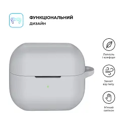 Чохол для навушників Armorstandart Hang Case для Samsung Galaxy Buds 3/3 Pro Grey (ARM79984) - мініатюра 2