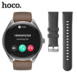 Смарт-годинники HOCO Y22 AMOLED Smart sports watch(call version) сріблястий - мініатюра 4