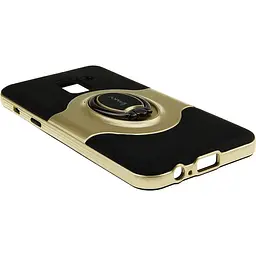 Чохол-накладка iPaky 360° Free Rotation Ring Holder case Samsung Galaxy A8 Plus A730F Gold - мініатюра 3