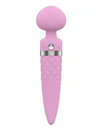 Вібромасажер 2в1 PILLOW TALK - Sultry Pink, класичний масажер і вібратор з ротацією, підігрів