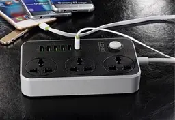 Розетка-удлинювач мережі фільтр LDNIO SC3604 на 3 розетки + 6 USB 3.4A - мініатюра 7