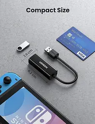 Адаптер мережева карта Ugreen Usb 3.0 Gigabit Ethernet Adapter зовнішня (UGR-20256) - мініатюра 4