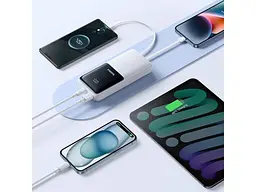 Зовнішній акумулятор (Power Bank) BASEUS Lipow Built-In Lightning/USB-C 20000mAh White (P10079102213-00) - мініатюра 9