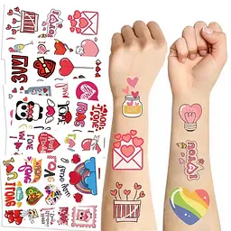 Набір тимчасових тату "Кохання №3" Fresh Tattoo Love-tattoo-mini-set-2-10, 10 штук, розмір 12 х 7 см - мініатюра 4