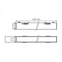 Світильник Videx LD460B 21W 60cm 4000K 48V Black (VL-TRMS-LD460B) - мініатюра 4