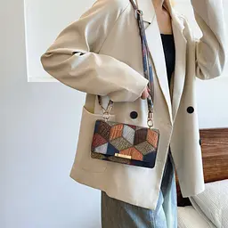 Жіноча сумка через плече крос-боді з екошкіри Lilly P2-15119230BL Мультиколор - мініатюра 9
