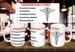 Чашка "Медицинська чашка" 425 мл Салатова