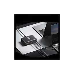 Зарядний пристрій Essager 4xUSB-C + 4xUSB 320W GaN (EZC320W-QJB0G-Z) - мініатюра 5