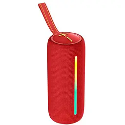 Портативна колонка Bluetooth 5.1 акумуляторна бездротова 2х10Вт з RGB підсвічуванням Hopestar P37 червоний - мініатюра 2