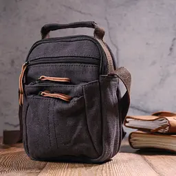 Невелика чоловіча сумка із щільного текстилю 15х20х8 см Vintage 15х20х8 см sum0021434 - мініатюра 7