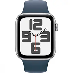 Смарт-годинник Apple Watch SE 2 GPS 44mm Silver Aluminium Case with Storm Blue Sport Band S/M (MREC3) - мініатюра 2