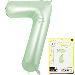 Кулька фольгована цифра 7 501507 Зелений shop (5550000335084)