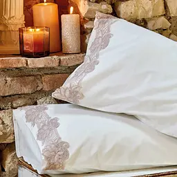 Комплект постільної білизни Karaca Home Melissa Євро Пудровий 000165244 - мініатюра 3