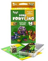 Дитяча розвиваюча настільна гра "Dino Fortuno" UF-05-01, 56 карток