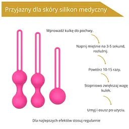 Вагінальні кульки Erospace Sweet Play A12, 3 шт., рожевий - мініатюра 7