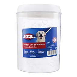 Банка Trixie для корму, 12х17,5 см, 1,5 л, прозора/біла (24664) - мініатюра 2