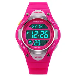 Дитячий наручний годинникSkmei 1077 Pink, 1077RS (15884) - мініатюра 2
