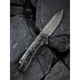 Ніж складаний кишеньковий Civivi Elementum, (7.5 см) Damascus / Carbon Fiber чорний - мініатюра 9
