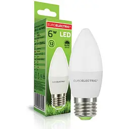 Лампа світлодіодна EUROELECTRIC 6W E27 CL (100)