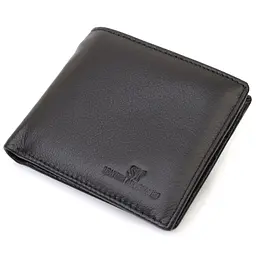 Чоловіче портмоне з натуральної шкіри ST Leather 22734 чорне