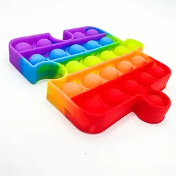Сенсорна іграшка антистрес силіконова нескінченна пухирка попит UKC Pop It Fidget веселка пазл - мініатюра 8