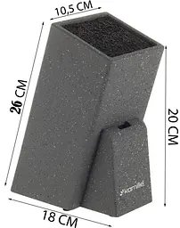 Підставка-колода для ножів Brash Stand з наповнювачем Kamille 10.5x10.5х26 см kuh0007463 - мініатюра 3