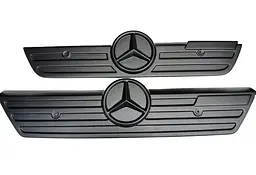 Зимова накладка на радіаторні грати Mercedes Sprinter CDI 2000-2006 / Мала решітка з рамкою / Матова FLY - мініатюра 3