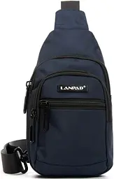 Сумка чоловіча LANPAD через плече 13х19х8 см Синій (LAN65365 blue)