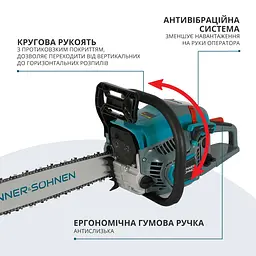 Пила бензинова Konner&Sohnen KS CS31G-20 KS (CS31G-20) - мініатюра 11