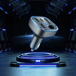 Автомобільний зарядний пристрій Borofone BC48 2 USB/Type-C/QC 18W з FM-модулятором (USB/TF card/bluetooth) чорний - мініатюра 8
