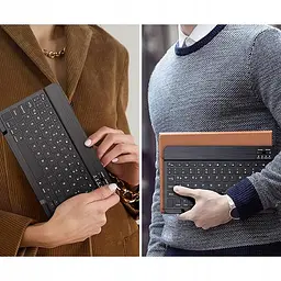 Клавіатура з мишкою Keyboard set AND 5370 для планшета телефону Bluetooth iPad iPhone Android Type-C Чорний - мініатюра 3